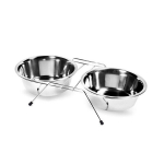 Record metaliniai dubenys su stovu 2 x 0,35L