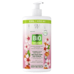 Stangrinantis ir maitinantis bio kūno balzamas visų tipų odai Eveline Cosmetics Bio Migdolų aliejus, 650 ml
