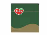 3 sluoksnių servetėlės Ruta 33х33 cm, tamsiai žalios, 20 vnt.