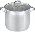 Puodas UNO Eladia, 3.6 l nerūdijantis, su stikliniu dangteliu