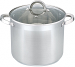 Puodas UNO Eladia, 6.3 l nerūdijantis, su stikliniu dangteliu