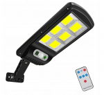 120 LED gatvės-lauko &scaron;vietuvas su saulės baterija ir judesio davikliu+pultas