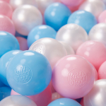 Plastikiniai kamuoliai KiddyMoon, &scaron;viesiai mėlyna, 500 vnt.