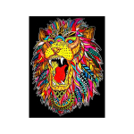 Velvetinis spalvinimo paveikslas Liūtas Karalius su flomasteriais, L dydis