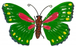 Dekoratyvinis drugelis Saska Garden, 26 cm, žalias
