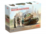 Klijuojamas Modelis ICM 35338 FCM 36 with French Tank Crew 1/35