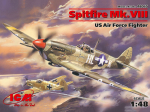 Klijuojamas Modelis ICM 48065 Spitfire Mk.VIII, WWII USAAF Fighter 1/48