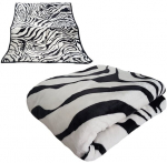 Lovatiesė - pledas KW-20, juoda-balta, 160 x 210 cm