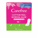 Įklotai Carefree Cotton Feel Normal Aloe, 56 vnt