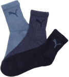 Kojinės Puma 3 vnt. Short Crew 3 Blue Black 906110 14/43-46, 47-49