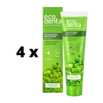 Balinamoji dantų pasta ECODENTA, su bergamotės, citrinos eteriniais aliejais ir Kalident, 100ml x 4 vnt. pakuotė