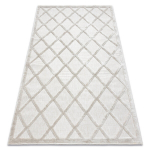 Kilimas SANTO sizalio virvelės 58365B grotelės, trellis smėlio spalvos