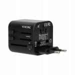 Goworld kelioninis adapteris 200+ &scaron;alims, 100-240v, 8a