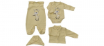 Komplektas kūdikiams Žirafa 4 dalių geltonas