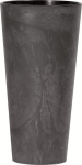 Vazonas Prosperplast Tubus Slim Beton Effect DTUS300E-S433, juodas