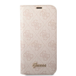Guess PC/TPU 4G Metal Camera Outline Book Case skirtas iPhone 14, rožinis