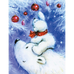 Tapyba pagal skaicius TM Varvikas Happy Polar Bear Family ME1141e 30x40 cm