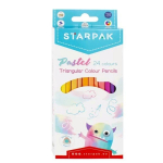 Trikampiai pie&scaron;tukai 24 spalvų pastelė - Starpak