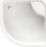 Pusapvalis du&scaron;o padėklas Deante Deep, 80x80 cm