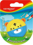 Plastikinis dvigubas galąstuvas "Speedy Snail" Mix - Keyroad