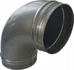 Spiro alkūnė 160mm 90 laipsnių, cinkuota, ventiliacijai