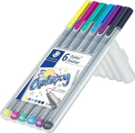 Triplus Galaxy flomasteriai, 6 spalvos
