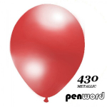 Metalic Penword balionai 100vnt raudoni