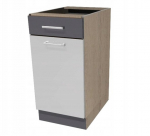 Pastatoma spintelė Liveo Modena MD15, 50 cm, balta/pilka