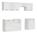 7-ių dalių virtuvės baldų komplektas Junona Line, baltas
