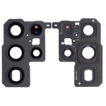 Samsung S908 S22 Ultra kameros stikliukas su rėmeliu Black ORG