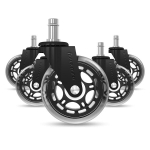 Ratukai kėdei Huzaro Casters 2.0, 5 vnt., kaučiukiniai, grindų apsauga