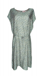 Suknelė moterims, žalia/balta, XL/XXXL