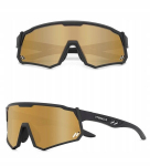Dviratininkų akiniai Twinshield STW-C12, juodi/rudi