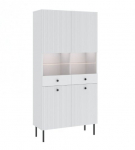 Vitrina Intermeble Viena 2D, balta/juoda