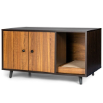 Costway 2 viename &scaron;oninis staliukas ir spintelė katėms su braižymo lenta kačių tualetas 90 x 50 x 50 cm