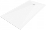 Stačiakampis du&scaron;o padėklas Mexen Stone+ su sifonu, 200 x 90 cm, White+White