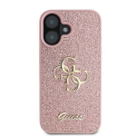 &bdquo;Guess IML Glitter Circle&ldquo; dėklas su &bdquo;MagSafe&ldquo;, skirtas iPhone 16 6,1 colio rožinei &ndash; GUHCP16SHG4SGP