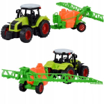 Žemės ūkio traktorius su priekaba