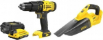 Stanley - SFMCK219D1-QW - SFM V20 elektrinių įrankių rinkinys, dulkių siurblys, gręžtuvas/variklis SFMCK219D1