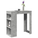 Baro stalas su lentynomis, spalva betono, 102x50x103,5cm, mediena