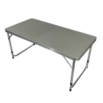 Turistinis sulankstomas stalas, 120x60x55-70 cm, pilkas