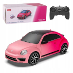 Nuotoliniu būdu valdomas automobilis Rastar Volkswagen Beetle, 1:24, UV spalvą keičiantis, rožinis/raudonas