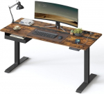 Reguliuojamo auk&scaron;čio ra&scaron;omasis stalas 60 x 140 cm vintažinės rudos-juodos spalvos