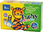 Tetis plakatų dažai, 6 spalvų, 20 ml, intensyvūs, plaunami