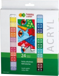Happy Color akriliniai dažai, 24 spalvos x 12ml