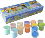 Plakatų dažai 12 pastelinių spalvų, 20 ml