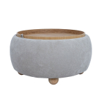 Pufas Home4you Hiro, 67x67x38 cm, baltas