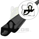 S-1560 Black spalvos lango sandariklis guminė lango durų sandarinimo tarpinė 10m, Durų ir langų sandarikliai