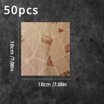 50/100vnt Alyvai atsparus ra&scaron;tuotas popierius bulvytėms ir burgeriams, 50 vnt