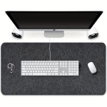 I&scaron;orinis kietasis diskas Veltinio stalo kilimėlis, neslystantis kompiuterio kilimėlis., Tamsiai pilka
